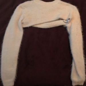 Fashion Nova Fuzzy Super Cropped Long Sleeves